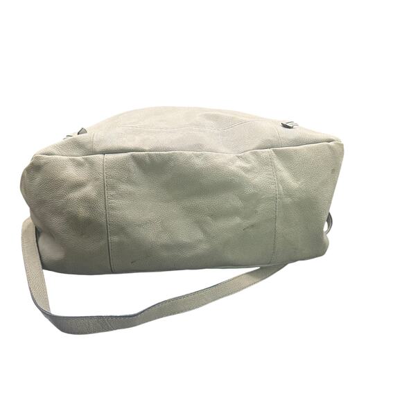 Elliott Lucca Gray Leather Slouchy Hobo Shoulder Bag Crossbody Large - Picture 6 of 15